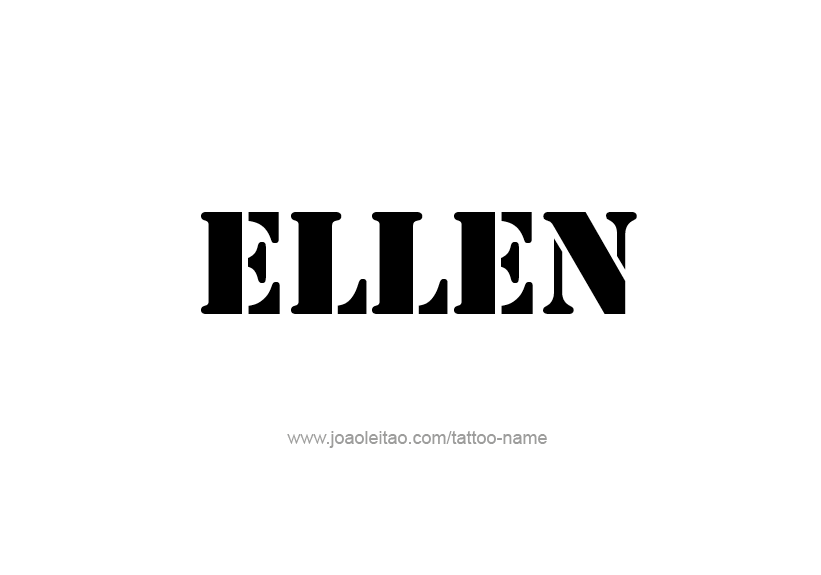 Tattoo Design Name Ellen   