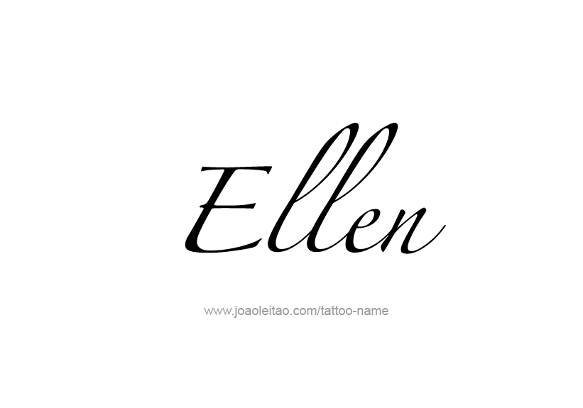 Tattoo Design Name Ellen   