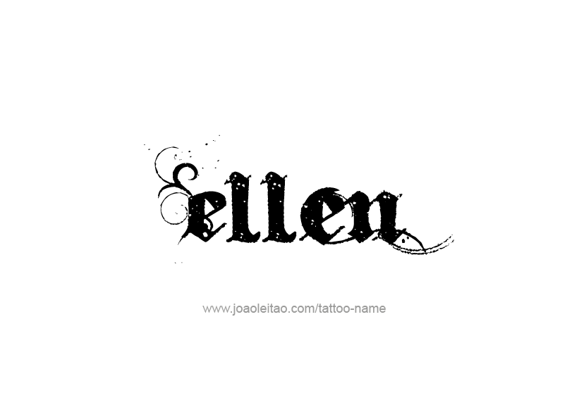 Tattoo Design Name Ellen   