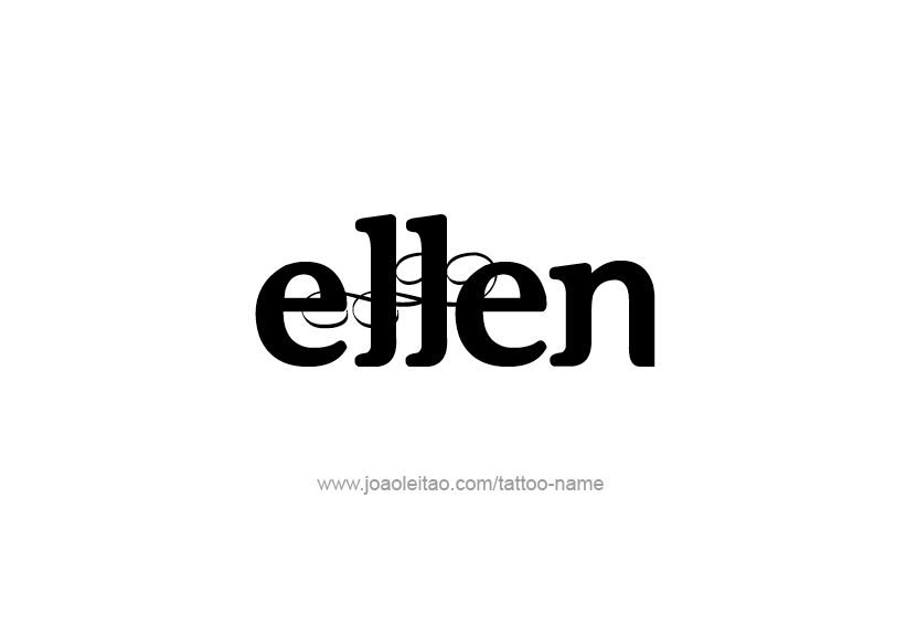 Tattoo Design Name Ellen   