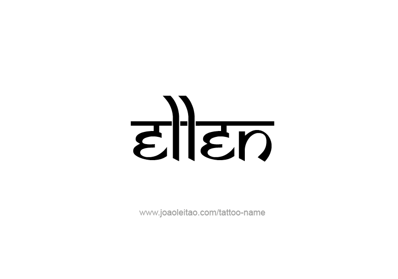 Tattoo Design Name Ellen   