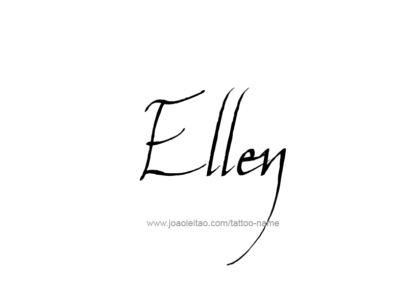 Tattoo Design Name Ellen   