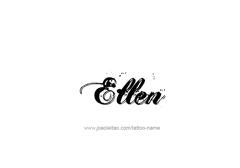 Tattoo Design Name Ellen   