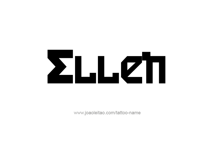 Tattoo Design Name Ellen   