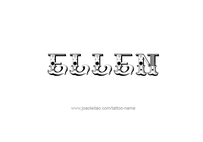 Tattoo Design Name Ellen   