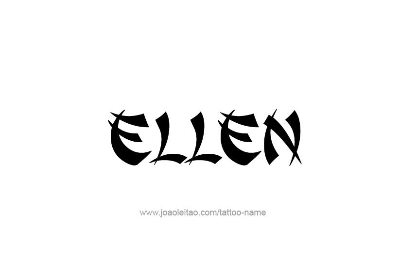 Tattoo Design Name Ellen   