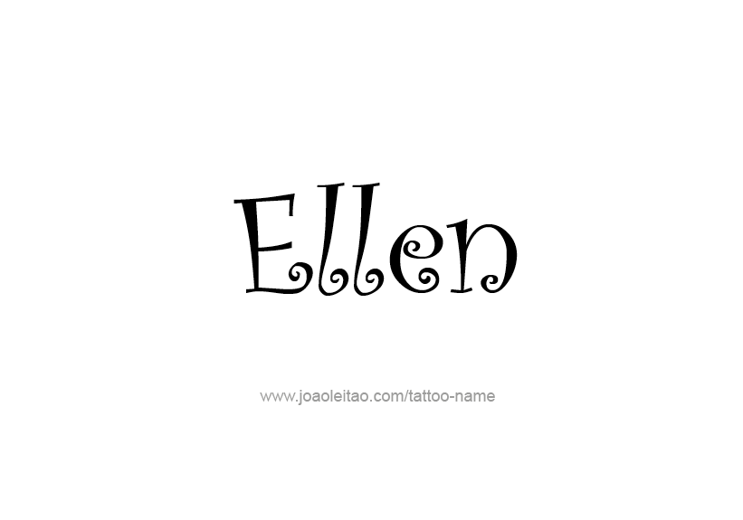 Tattoo Design Name Ellen   