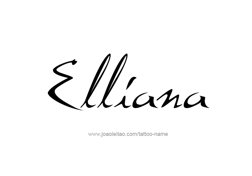 Tattoo Design Name Elliana   