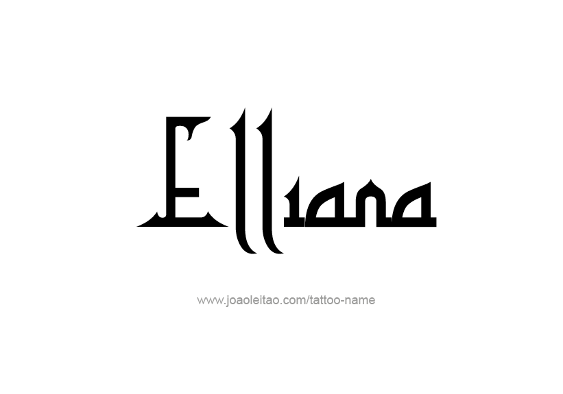 Tattoo Design Name Elliana   