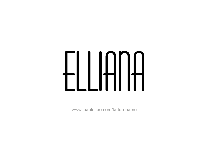 Tattoo Design Name Elliana   