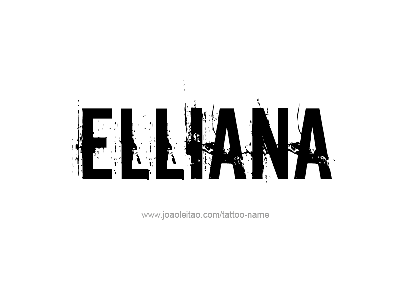 Tattoo Design Name Elliana   