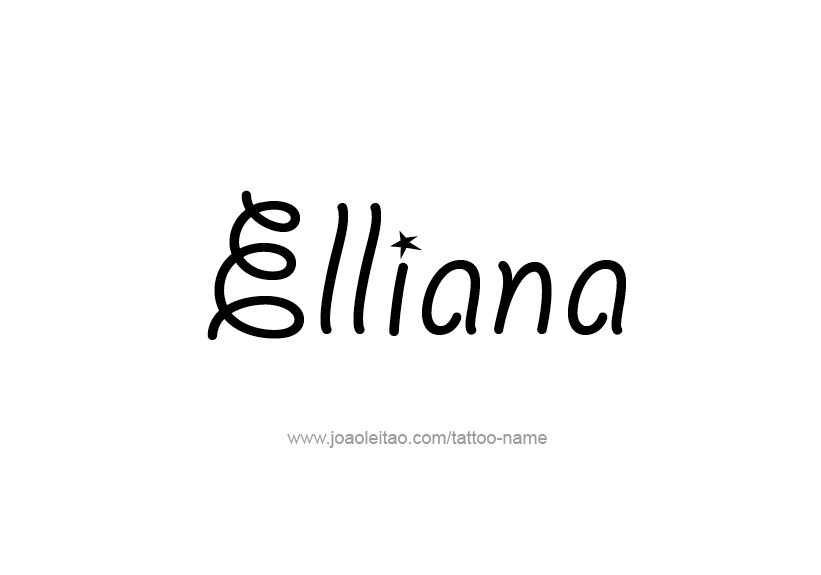 Tattoo Design Name Elliana   