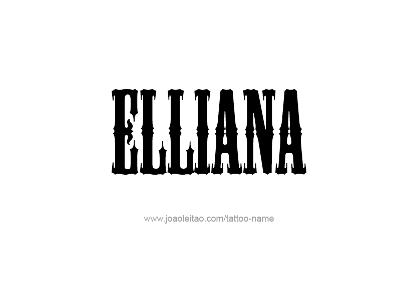 Tattoo Design Name Elliana   