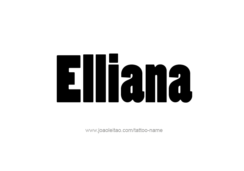 Tattoo Design Name Elliana   