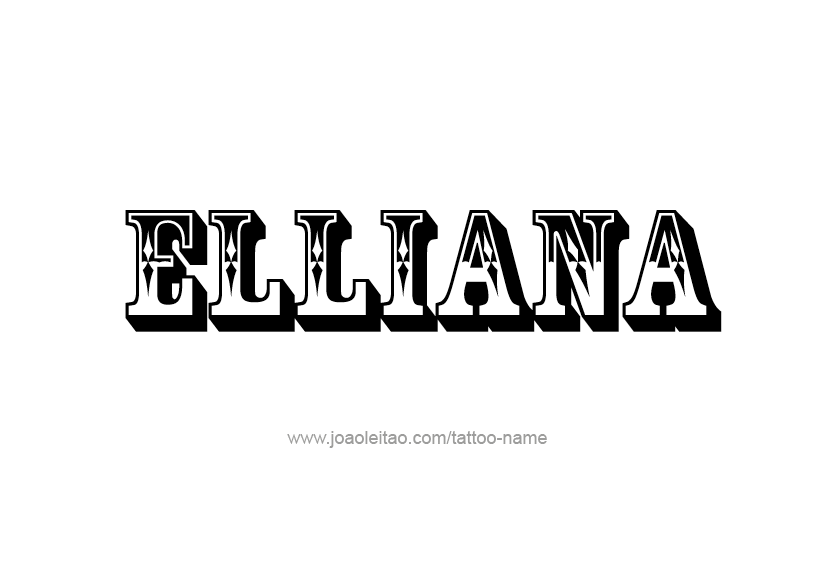 Tattoo Design Name Elliana   