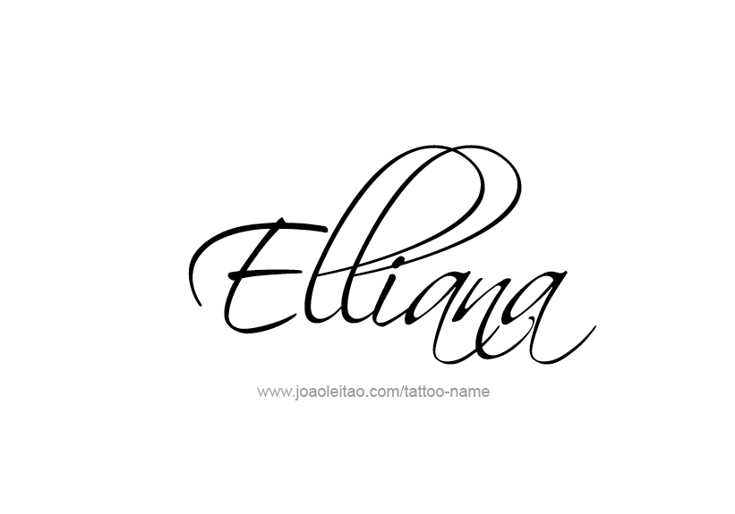 Tattoo Design Name Elliana   