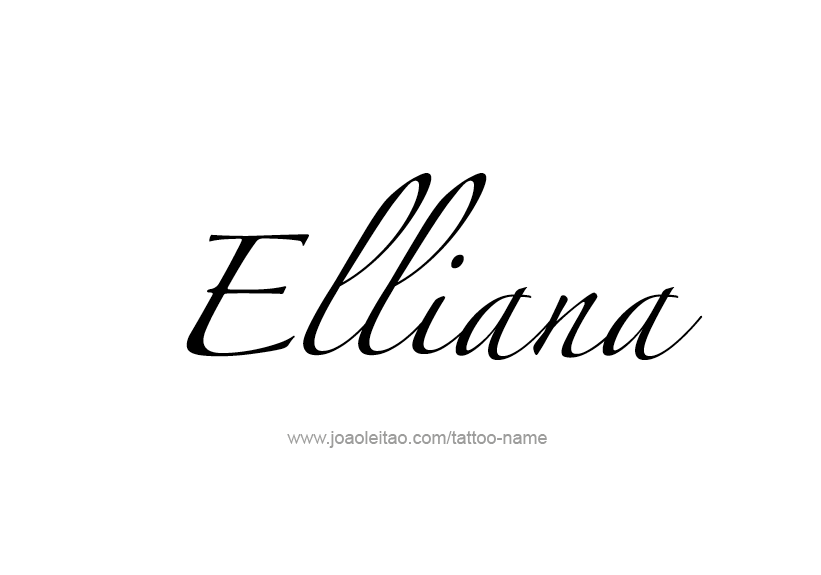 Tattoo Design Name Elliana   