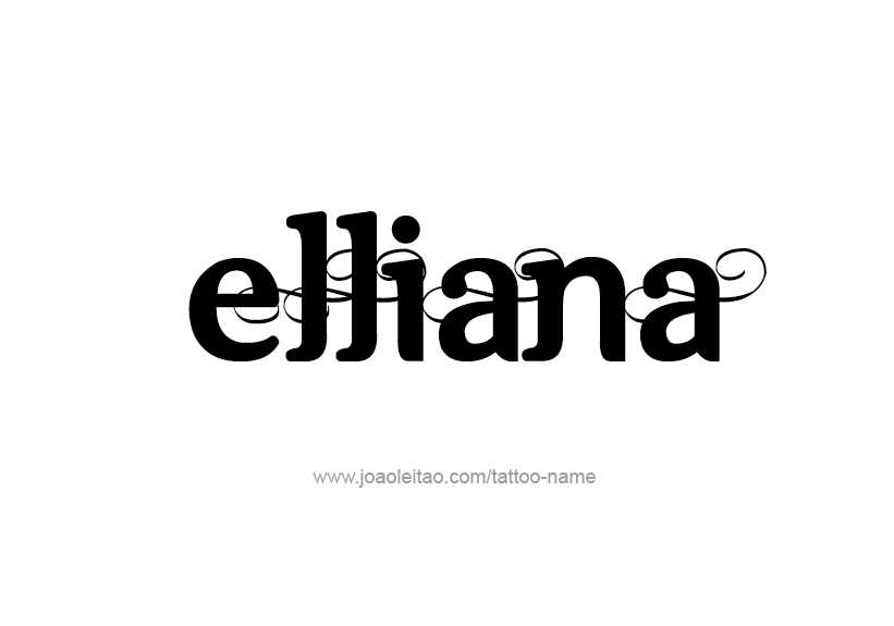 Tattoo Design Name Elliana   