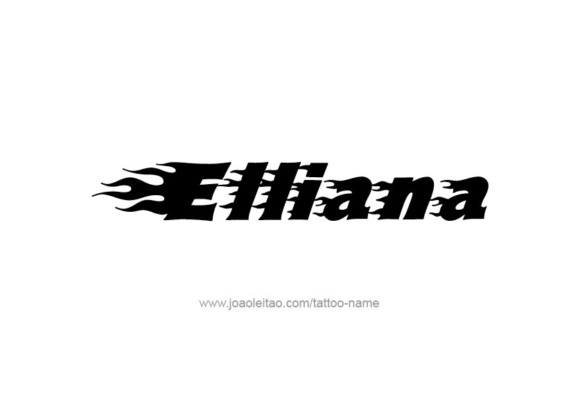 Tattoo Design Name Elliana   