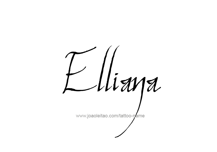 Tattoo Design Name Elliana   