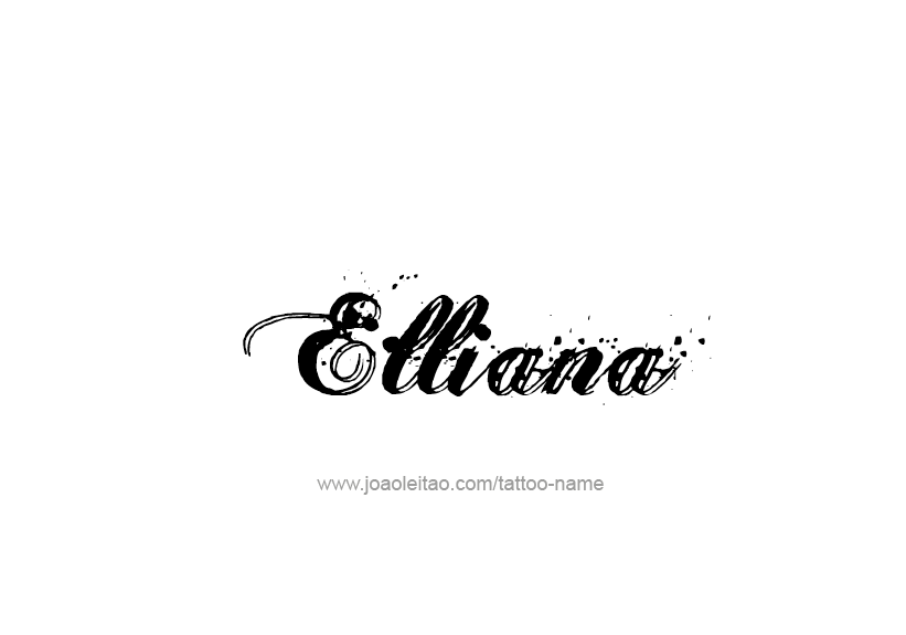 Tattoo Design Name Elliana   