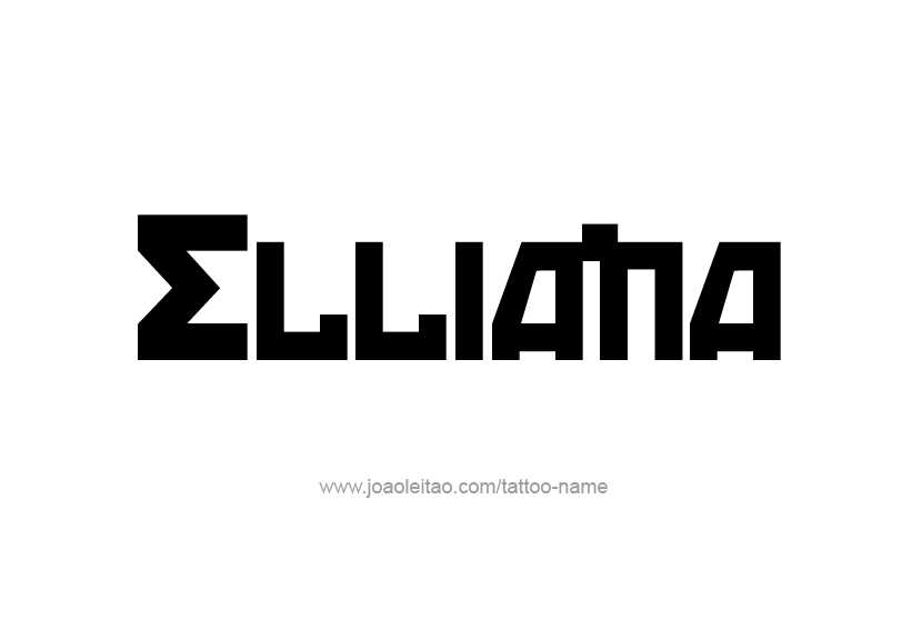 Tattoo Design Name Elliana   