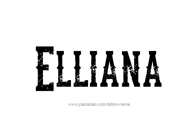 Tattoo Design Name Elliana   