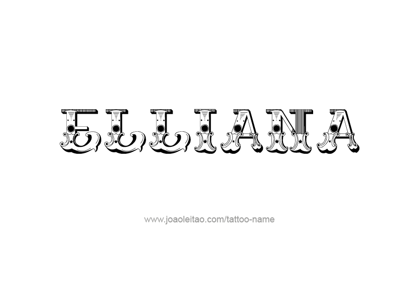 Tattoo Design Name Elliana   