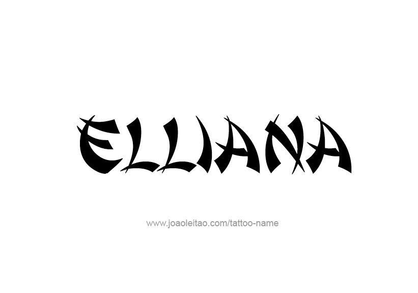 Tattoo Design Name Elliana   