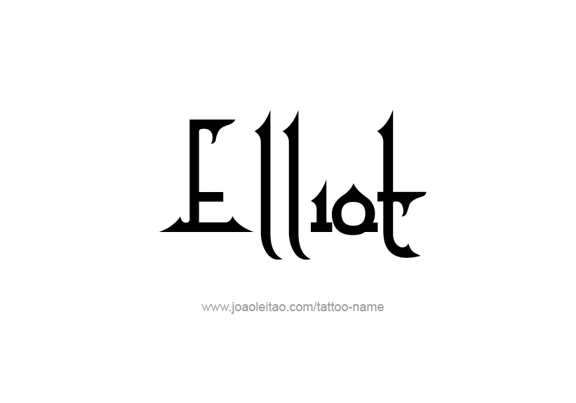 Tattoo Design Name Elliot   