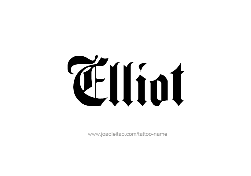 Tattoo Design Name Elliot   