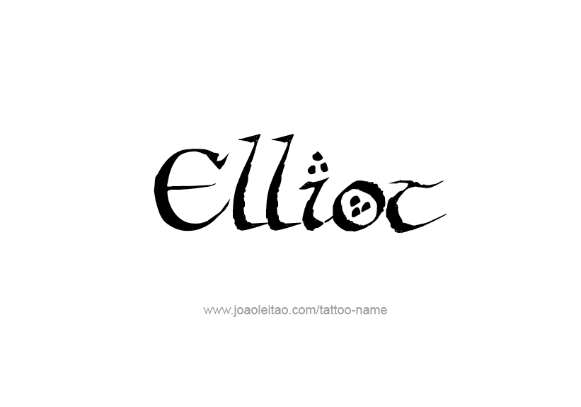 Tattoo Design Name Elliot   