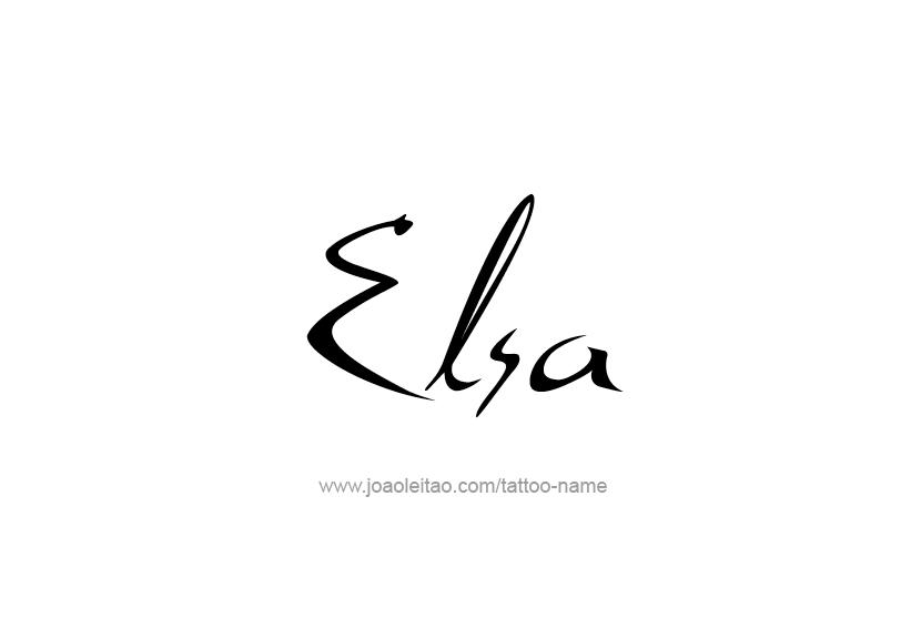 Tattoo Design Name Elsa   