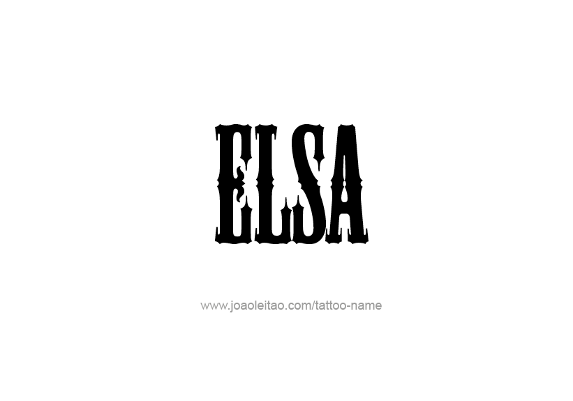 Tattoo Design Name Elsa   