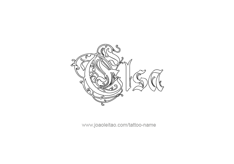 Tattoo Design Name Elsa   