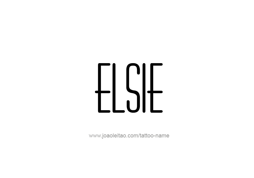 Tattoo Design Name Elsie   