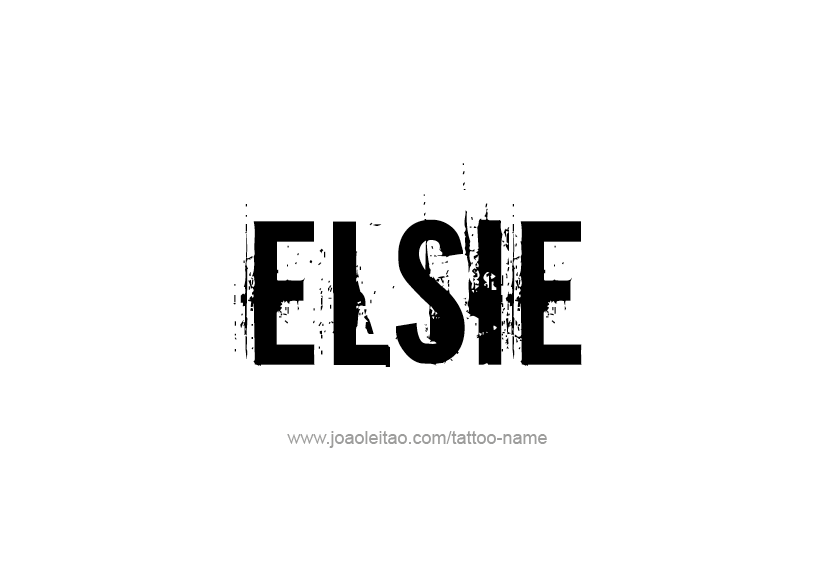 Tattoo Design Name Elsie   