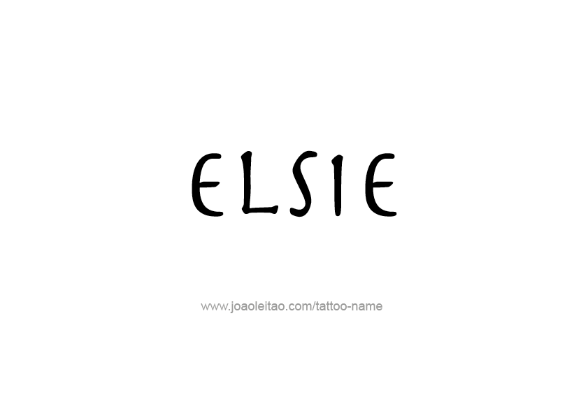 Tattoo Design Name Elsie   