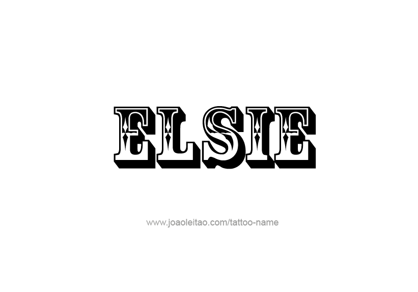 Tattoo Design Name Elsie   