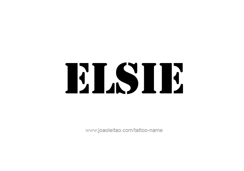 Tattoo Design Name Elsie   