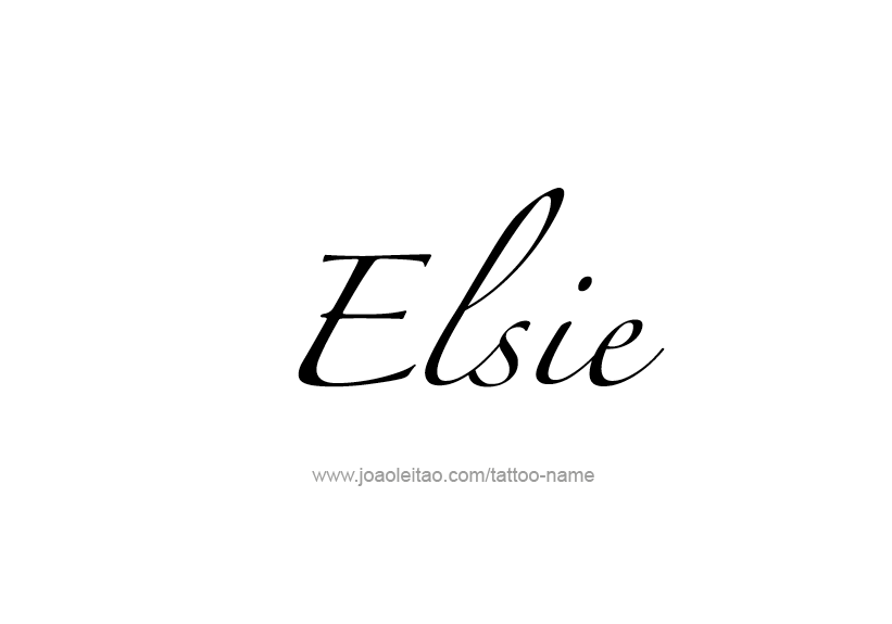 Tattoo Design Name Elsie   