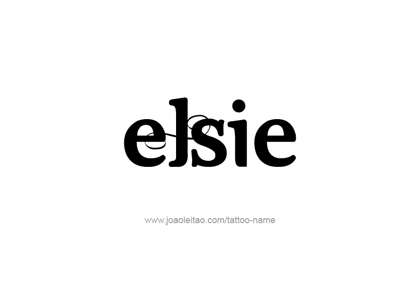 Tattoo Design Name Elsie   