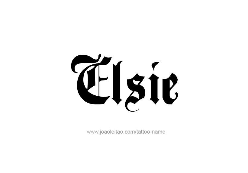 Tattoo Design Name Elsie   