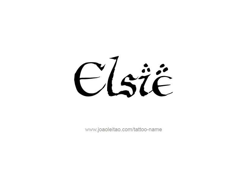 Tattoo Design Name Elsie   