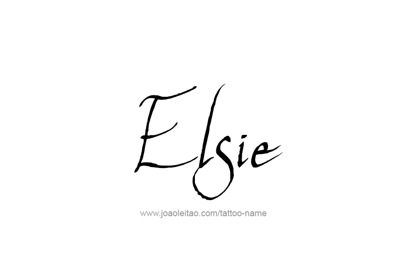 Tattoo Design Name Elsie   