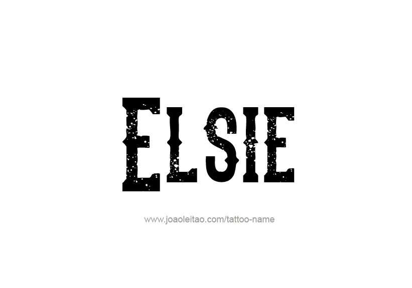 Tattoo Design Name Elsie   