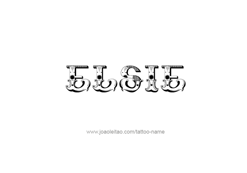 Tattoo Design Name Elsie   