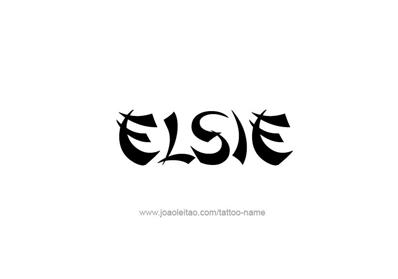 Tattoo Design Name Elsie   