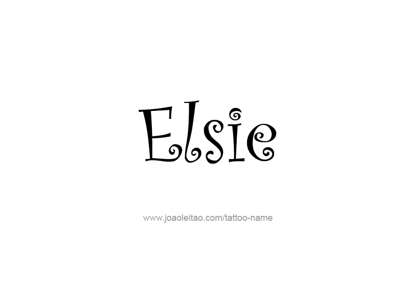 Tattoo Design Name Elsie   