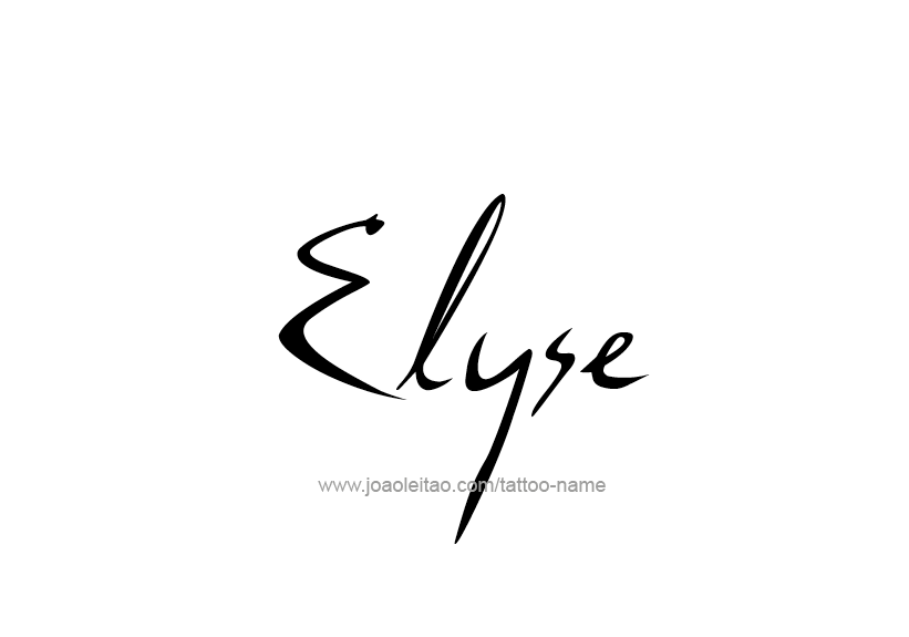 Tattoo Design Name Elyse   